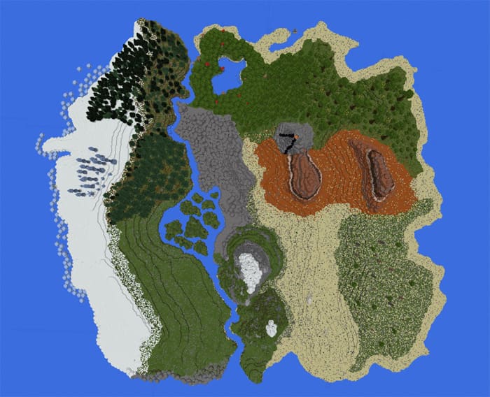 Превью для «Карта "Ekza’s Terrain Overhaul" для Майнкрафт ПЕ»