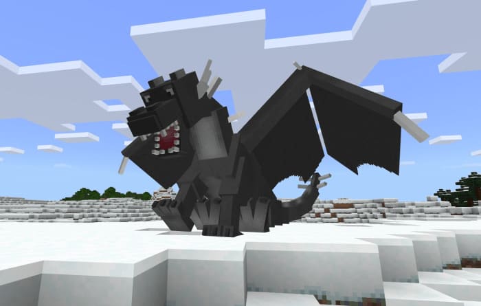Огромный дракон в Майнкрафт ПЕ