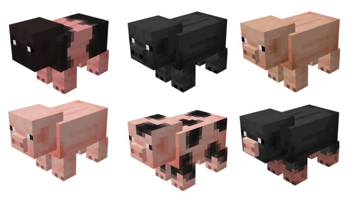 Разные виды Свиней в Майнкрафт ПЕ