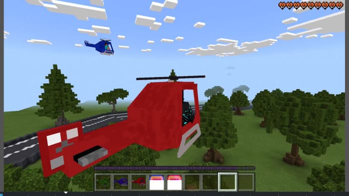 Как построить вертолёт в minecraft