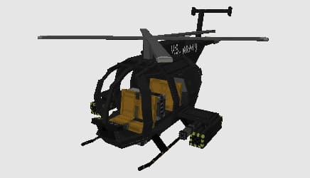 Вертолет AH 6 в Майнкрафт ПЕ (Бедрок)