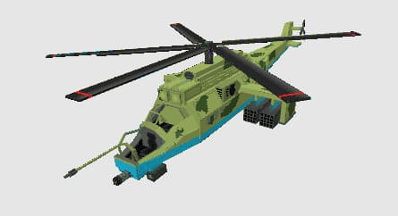 Вертолет MI24 в Майнкрафт ПЕ (Бедрок)