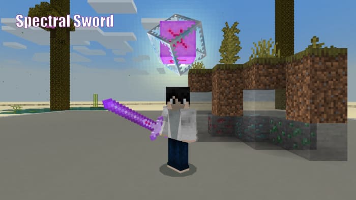 Кристальный меч в Майнкрафт ПЕ (Бедрок)