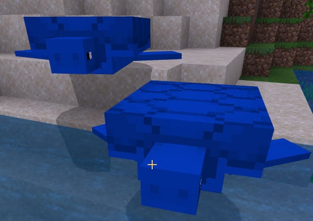 Синяя черепаха в Майнкрафт ПЕ (Бедрок)