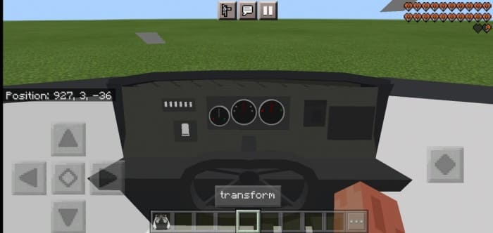 Трансформация машины в летающую в Майнкрафт ПЕ (Бедрок)