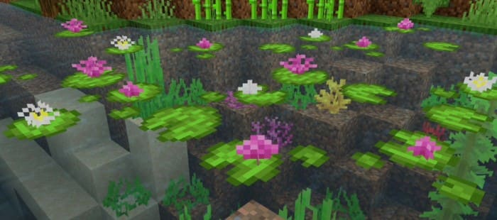3D цветочек на кувшинке в Майнкрафт ПЕ (Бедрок)