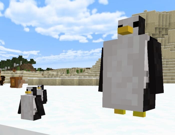 Пингвины в Майнкрафт ПЕ (Бедрок)