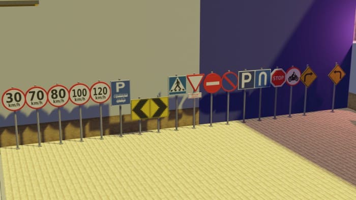 Дорожные знаки в Майнкрафт ПЕ (Бедрок)