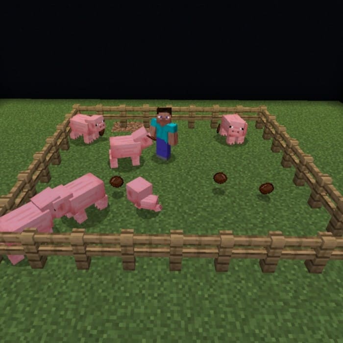 Свиньи в Майнкрафт ПЕ (Бедрок)