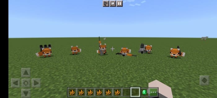 Вооруженные лисы в Майнкрафт ПЕ (Бедрок)