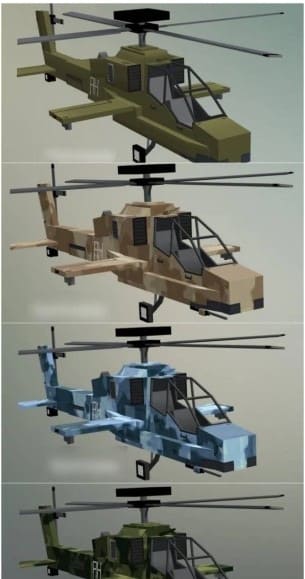 Варианты вертолета в Майнкрафт ПЕ (Бедрок)