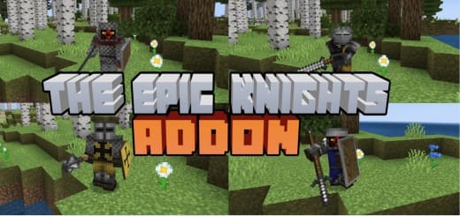 Скачать Мод на The Epic Knights Mod: A Historically Accurate Armour, Weapons and Shields для Minecraft PE (Bedrock)