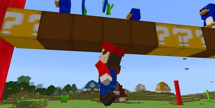 Блоки из Марио в Minecraft PE (Bedrock)