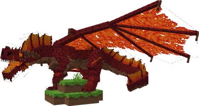 Огненный Дракон в Minecraft PE (Bedrock)