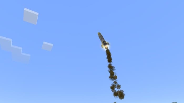 Полет ракеты в Майнкрафт ПЕ (Бедрок)