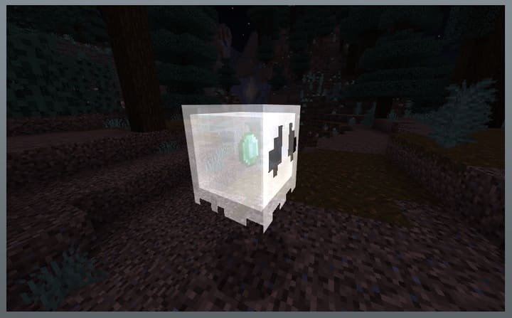 Демонстрация летающего призрака из мода Призрак для Майнкрафт ПЕ (Бедрок)