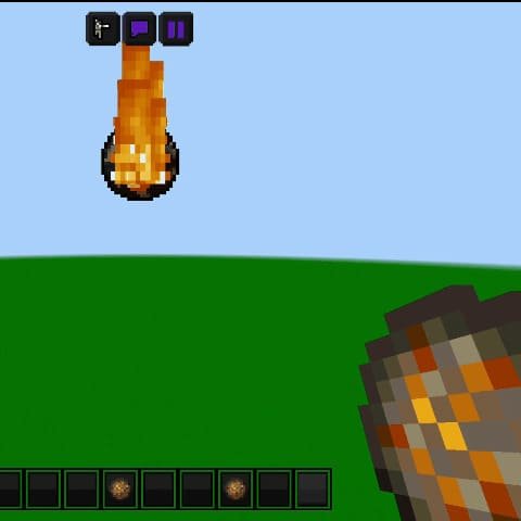 Атака фаерболами в Minecraft PE (Bedrock)