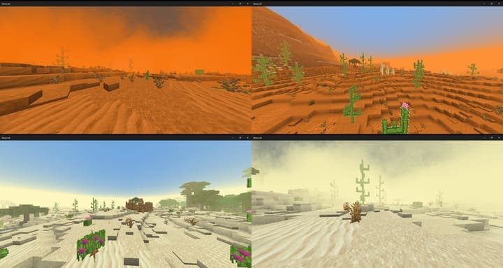 Обновлённые пустыни и меса в Minecraft PE (Bedrock)
