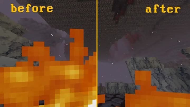 Текстура Low Fire в Minecraft PE (Bedrock)