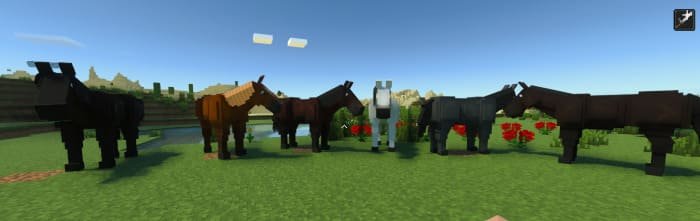 Обновленные лошади в Beyond Vanilla для Minecraft PE (Bedrock)