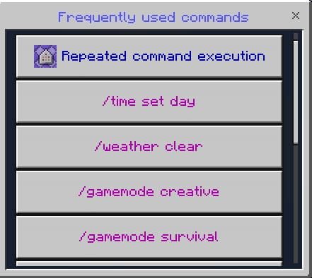 Настройки команд в Turbo Commands для Майнкрафт ПЕ (Бедрок)