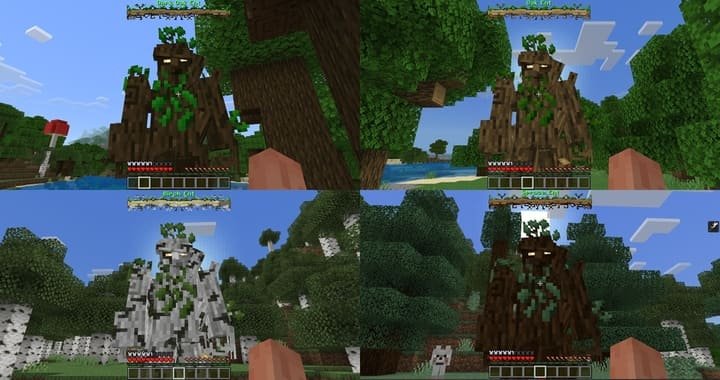 Энты из Treefolk Guardians в Minecraft PE (Bedrock)