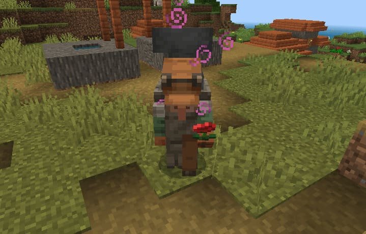 Поведение деревенского целителя в Minecraft Bedrock