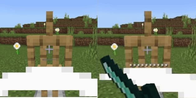 Боевые эффекты из мода Sweep 'N Slash в Minecraft PE