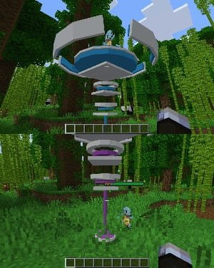 Покестопы, рейды и бумажные покемоны в Minecraft PE (Бедрок)