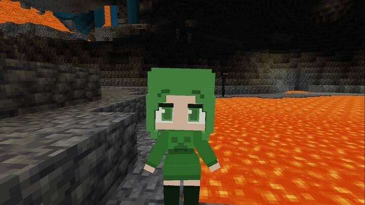 Модель крипер-девочки в Minecraft PE (Bedrock)