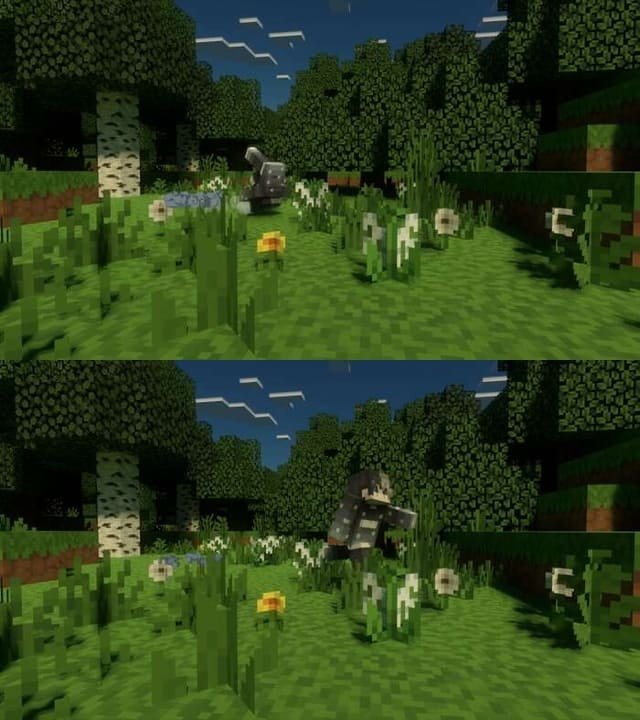 Перекат при падении в Fall 'N' Roll Minecraft PE (Bedrock)