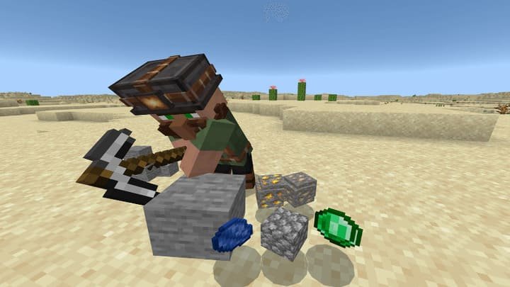Жители-работники из Conqueror of Villagers в Minecraft PE (Бедрок)