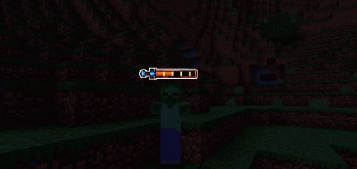 Полосы здоровья в RPG Damage Indicator для Minecraft PE Bedrock