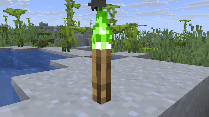 Медный факел в Майнкрафт ПЕ (Бедрок)