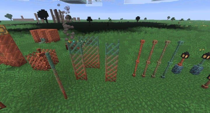 Медные цепи и заборы в Майнкрафт ПЕ (Бедрок)