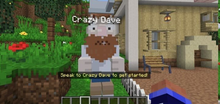 Безумный Дэйв в Майнкрафт ПЕ (Бедрок)