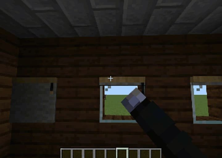 Открытые и закрытые жалюзи в Майнкрафт ПЕ (Бедрок0