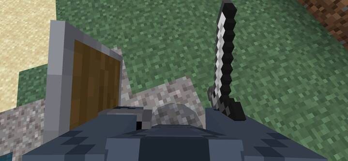 Пример вида от первого лица в Minecraft PE (Bedrock)