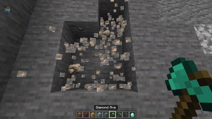 Быстрая добыча руды в Minecraft PE (Bedrock)