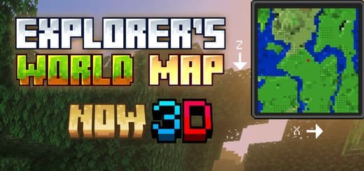 Превью для «Мод: 3Д Карта [1.21+]»