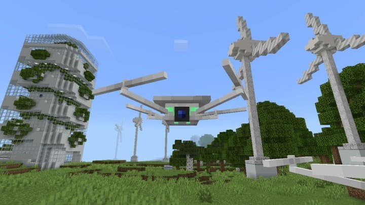 Солнечный дрон в моде Крафт Панк для Minecraft PE (Bedrock)