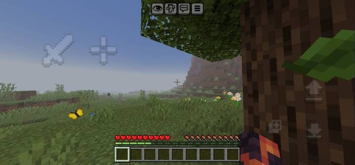 Новый минималистичный вид кнопок в Minecraft PE (Bedrock)