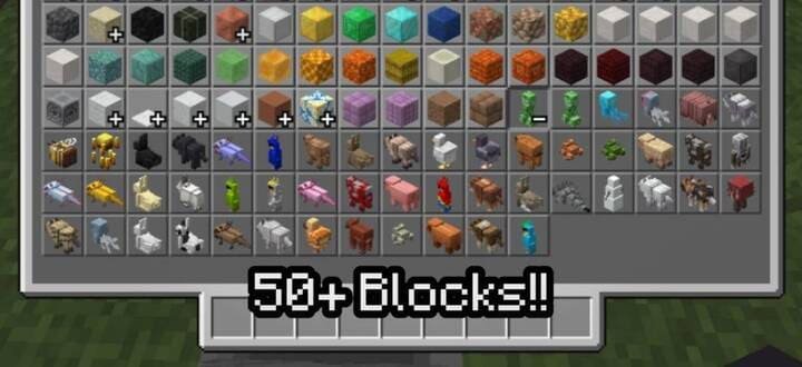 Коллекция мобов-блоков в Minecraft PE (Bedrock)