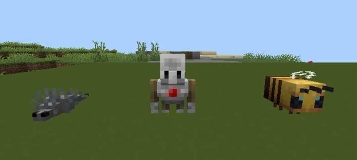 Различные варианты мобов-блоков в Minecraft PE (Bedrock)