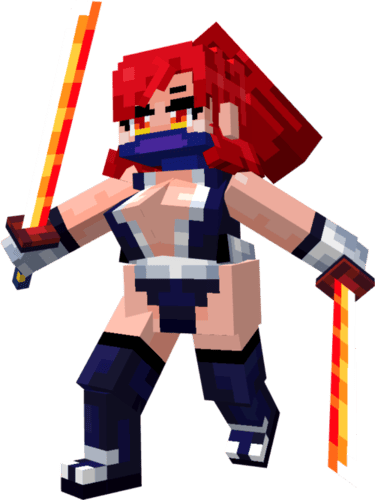 Самурай из мода РПГ Пати в Minecraft PE (Bedrock)