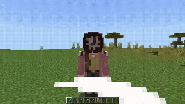 Эффект размашистого удара в моде Java PVP для Minecraft PE (Bedrock)
