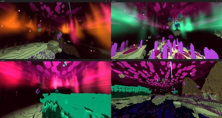 Разные уровни нового Эндер мира в Minecraft PE (Bedrock)