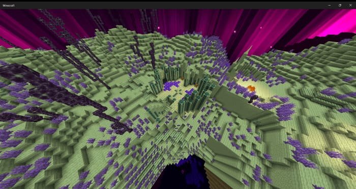 Роща Хорусов со съедобными деревьями в Майнкрафт ПЕ (Бедрок)