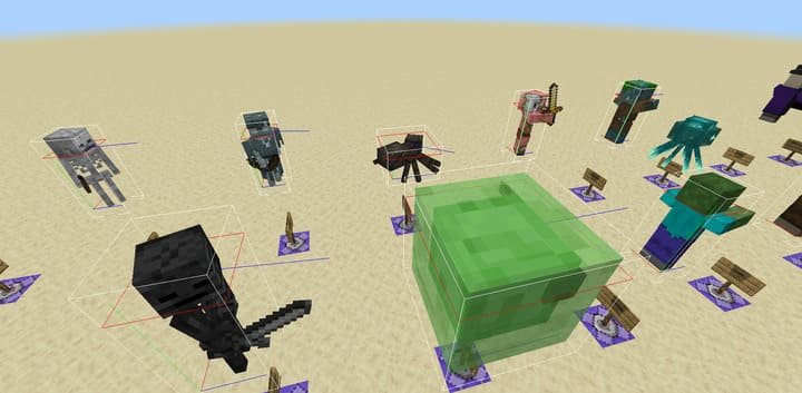 Визуализация хитбоксов и осей координат в Minecraft PE (Bedrock)