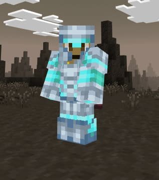 Полный сет Хроно-металлической брони в Майнкрафт ПЕ (Бедрок)